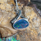 Sterling Silver Opal triplet 15.6x17.1mm pendant - Masterpiece Jewellery Opal & Gems Sydney Australia | Online Shop