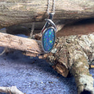 Sterling Silver Opal triplet pendant 28.6x11.1mm - Masterpiece Jewellery Opal & Gems Sydney Australia | Online Shop