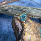 18kt Yellow Gold Sky Blue Topaz 15.6ct bezel set - Masterpiece Jewellery Opal & Gems Sydney Australia | Online Shop