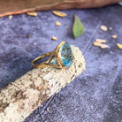 18kt Yellow Gold Sky Blue Topaz 15.6ct bezel set - Masterpiece Jewellery Opal & Gems Sydney Australia | Online Shop