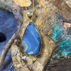 Gold Plated Sterling Silver Boulder Opal 42.89ct pendant - Masterpiece Jewellery Opal & Gems Sydney Australia | Online Shop