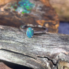 Sterling Silver Black Opal ring 7.1x4.9mm - Masterpiece Jewellery Opal & Gems Sydney Australia | Online Shop