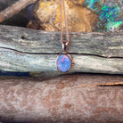 One Rose Gold plated silver 10x8mm Opal triplet pendant - Masterpiece Jewellery Opal & Gems Sydney Australia | Online Shop