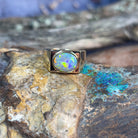 9kt Yellow Gold signet ring with one Black Crystal 2.93ct - Masterpiece Jewellery Opal & Gems Sydney Australia | Online Shop