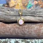 18kt Yellow Gold Light Opal red colour pendant - Masterpiece Jewellery Opal & Gems Sydney Australia | Online Shop