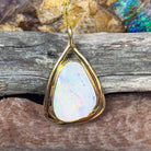 18kt Yellow Gold White Opal 10.24ct bezel set freeform pendant - Masterpiece Jewellery Opal & Gems Sydney Australia | Online Shop