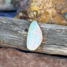 18kt Yellow Gold Light Opal multi colour 8.32ct pendant - Masterpiece Jewellery Opal & Gems Sydney Australia | Online Shop