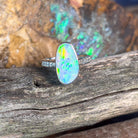 18kt White Gold Crystal Opal 2.01ct and 0.18ct Diamonds ring - Masterpiece Jewellery Opal & Gems Sydney Australia | Online Shop