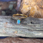 One 18kt Yellow Gold black opal 0.2ct ring - Masterpiece Jewellery Opal & Gems Sydney Australia | Online Shop