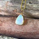 18kt Yellow Gold Light Opal 4.05ct pendant - Masterpiece Jewellery Opal & Gems Sydney Australia | Online Shop