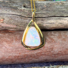 18kt Yellow Gold White Opal 4.5ct pendant - Masterpiece Jewellery Opal & Gems Sydney Australia | Online Shop