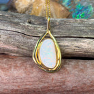 18kt Yellow Gold White Opal 5.12ct pendant - Masterpiece Jewellery Opal & Gems Sydney Australia | Online Shop