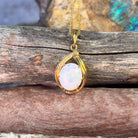 18kt Yellow Gold Light Opal 3.1ct and diamond pendant - Masterpiece Jewellery Opal & Gems Sydney Australia | Online Shop