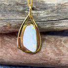 18kt Yellow Gold White Opal 6.12ct pendant - Masterpiece Jewellery Opal & Gems Sydney Australia | Online Shop