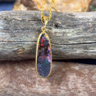 18kt Yellow Gold Boulder Opal 9.1ct pendant - Masterpiece Jewellery Opal & Gems Sydney Australia | Online Shop