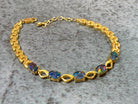 Gold plated sterling Silver 7x5mm Opal triplet bracelet patterned - Masterpiece Jewellery Opal & Gems Sydney Australia | Online Shop