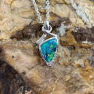 Sterling Silver Opal traingular 10x7.9mm pendant - Masterpiece Jewellery Opal & Gems Sydney Australia | Online Shop