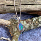 Sterling Silver Opal doublet 27x11mm pendant - Masterpiece Jewellery Opal & Gems Sydney Australia | Online Shop