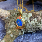 Gold plated Silver Opal doublet 20x9mm pendant - Masterpiece Jewellery Opal & Gems Sydney Australia | Online Shop