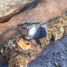 Sterling Silver Kite cut Boulder Opal ring mens - Masterpiece Jewellery Opal & Gems Sydney Australia | Online Shop