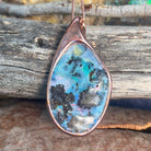 One Rose Gold plated Sterling Silver Freeform Boulder Opal pendant - Masterpiece Jewellery Opal & Gems Sydney Australia | Online Shop