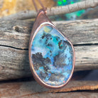 One Rose Gold plated Sterling Silver Freeform Boulder Opal pendant - Masterpiece Jewellery Opal & Gems Sydney Australia | Online Shop