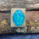 18kt Yellow Gold Boulder Opal 18.13ct and 2.13ct Diamond designer cluster ring - Masterpiece Jewellery Opal & Gems Sydney Australia | Online Shop