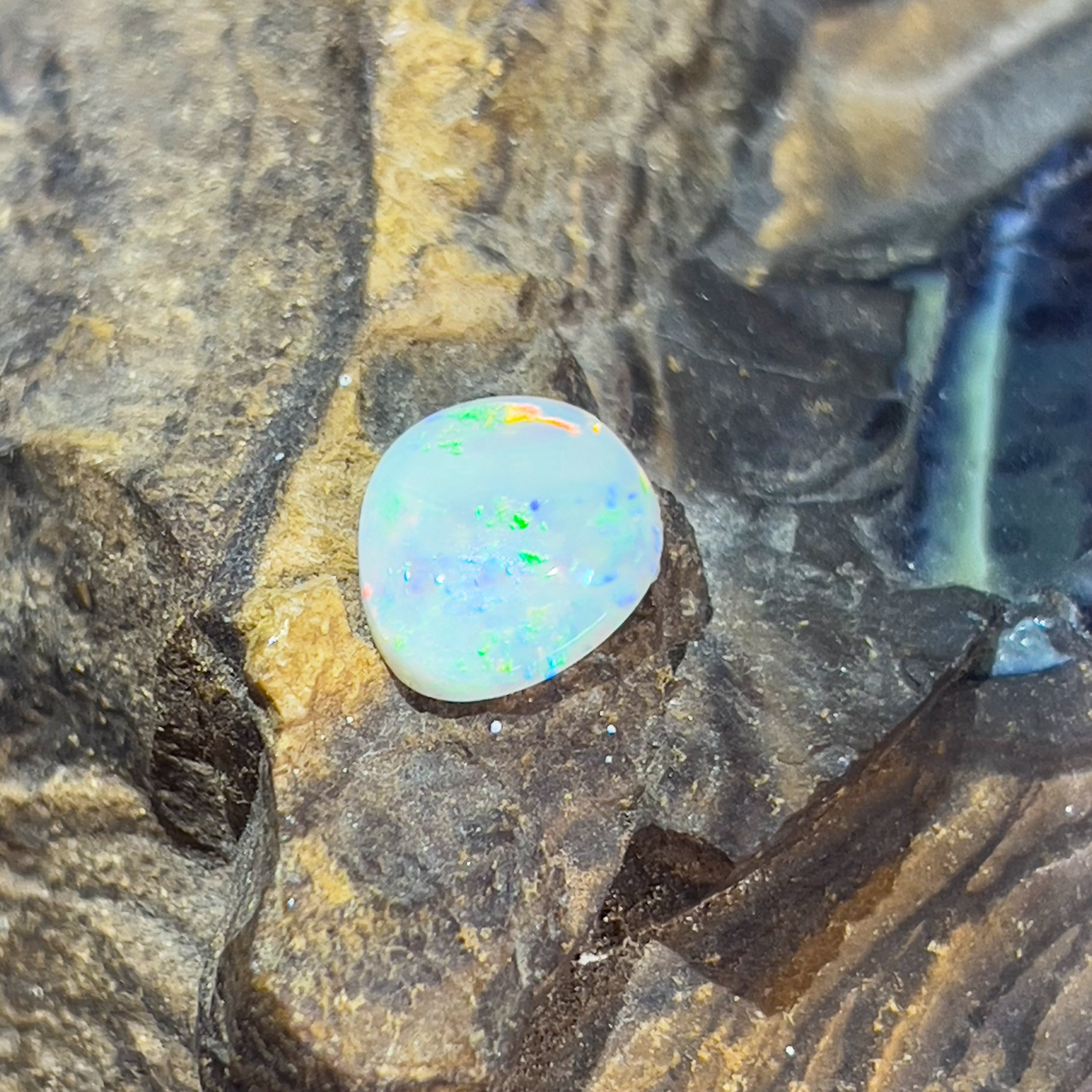 Freeform White Opal Green Red 2.24ct - Masterpiece Jewellery Opal & Gems Sydney Australia | Online Shop