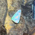 Loose triangular shape 1.35ct Red Fiery Yellow Green Light Opal - Masterpiece Jewellery Opal & Gems Sydney Australia | Online Shop