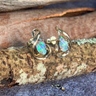 9kt Yellow Gold Boulder Opal 2.07ct earrings - Masterpiece Jewellery Opal & Gems Sydney Australia | Online Shop