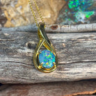 Gold plated sterling silver 10x8mm Opal triplet pendant - Masterpiece Jewellery Opal & Gems Sydney Australia | Online Shop