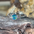 Sterling Silver round 5.5mm Opal doublet ring - Masterpiece Jewellery Opal & Gems Sydney Australia | Online Shop