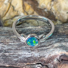 Sterling Silver round 5.5mm Opal doublet ring - Masterpiece Jewellery Opal & Gems Sydney Australia | Online Shop