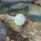 Platinum Black Crystal Opal 2.25ct and diamond ring - Masterpiece Jewellery Opal & Gems Sydney Australia | Online Shop