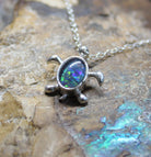 Sterling Silver Turtle design Opal pendant - Masterpiece Jewellery Opal & Gems Sydney Australia | Online Shop