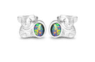 Sterling Silver Koala Opal triplet studs - Masterpiece Jewellery Opal & Gems Sydney Australia | Online Shop