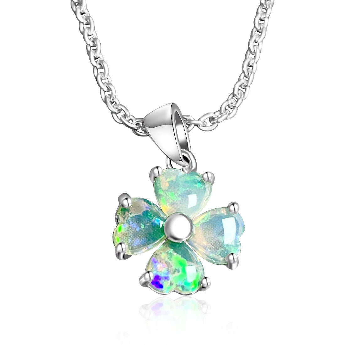 Sterling Silver heart shape Opal pendant - Masterpiece Jewellery Opal & Gems Sydney Australia | Online Shop