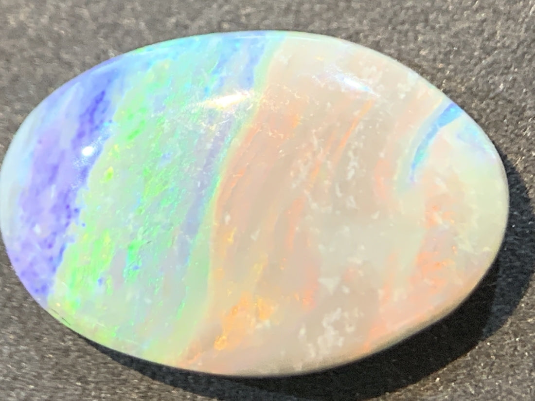 One Multi colour Black Opal stripe pattern 2.55ct - Masterpiece Jewellery Opal & Gems Sydney Australia | Online Shop