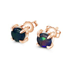 Rose Gold plated Silver 5mm claw studs - Masterpiece Jewellery Opal & Gems Sydney Australia | Online Shop