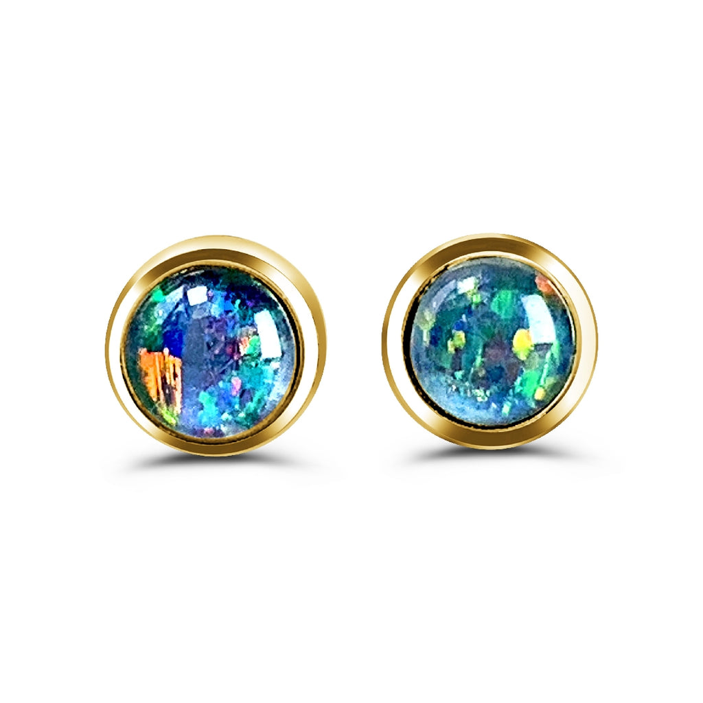 Solid on sale opal earrings
