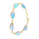 18kt Yellow Gold White Opal freeform 12.5ct bracelet - Masterpiece Jewellery Opal & Gems Sydney Australia | Online Shop