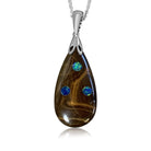 Silver Matrix and doublet Opal pendant - Masterpiece Jewellery Opal & Gems Sydney Australia | Online Shop