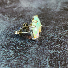 Sterling Silver Crystal Opal 10x8mm studs - Masterpiece Jewellery Opal & Gems Sydney Australia | Online Shop