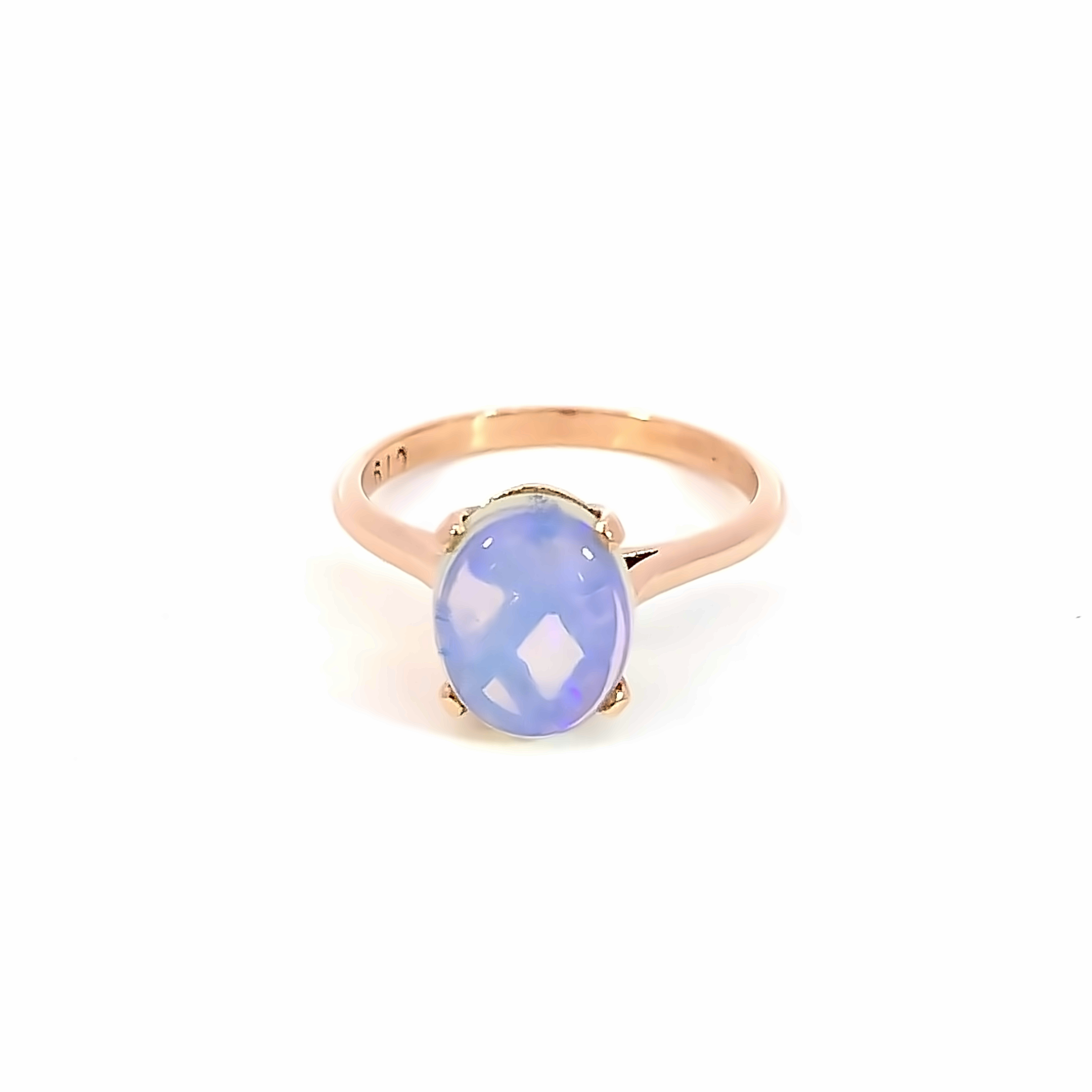 9kt Rose Gold Light Opal 1.64ct solitaire ring - Masterpiece Jewellery Opal & Gems Sydney Australia | Online Shop