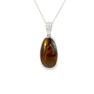 Sterling Silver Matrix Opal pendant 36x15mm - Masterpiece Jewellery Opal & Gems Sydney Australia | Online Shop