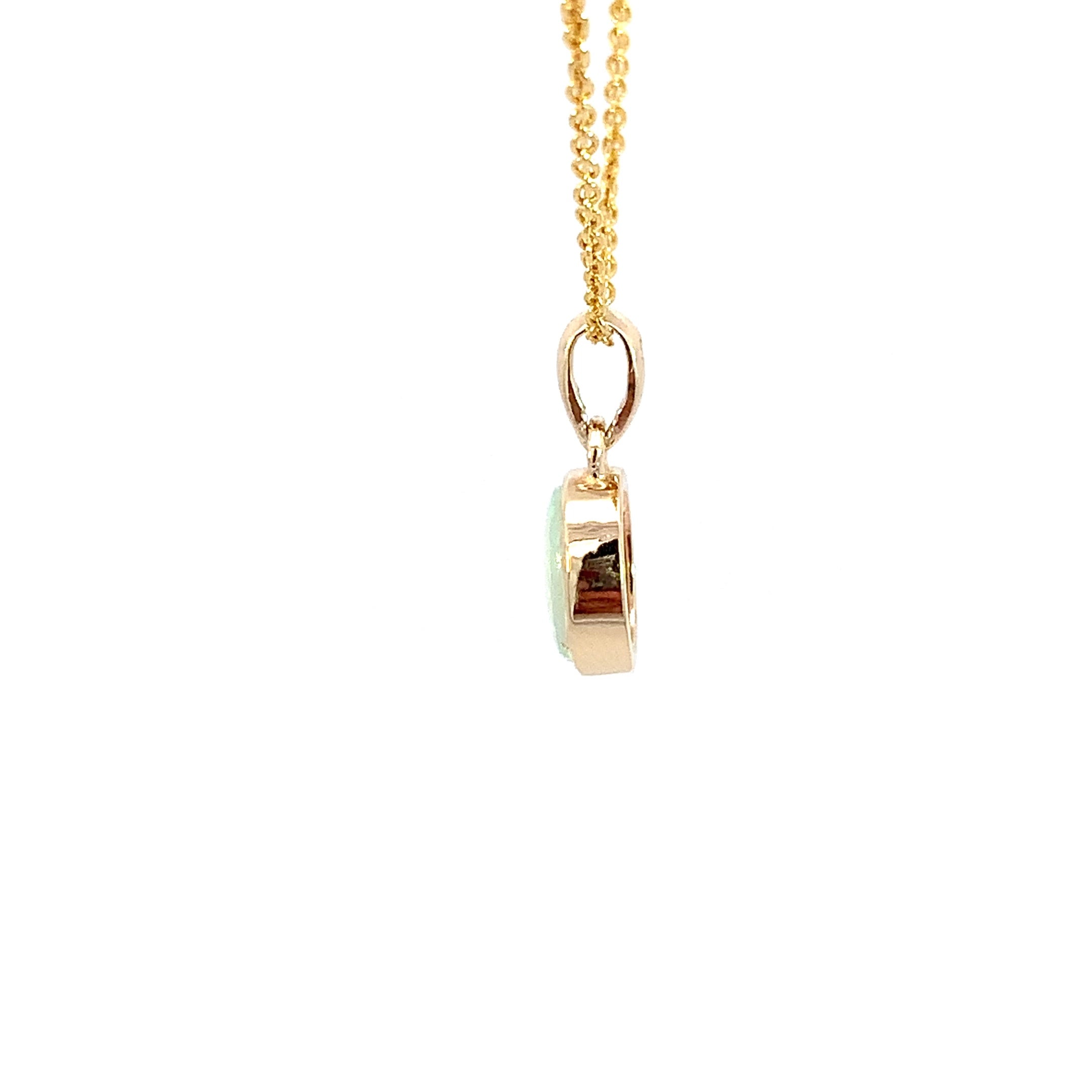 9kt Yellow Gold bezel 1.51ct Crystal Opal pendant - Masterpiece Jewellery Opal & Gems Sydney Australia | Online Shop