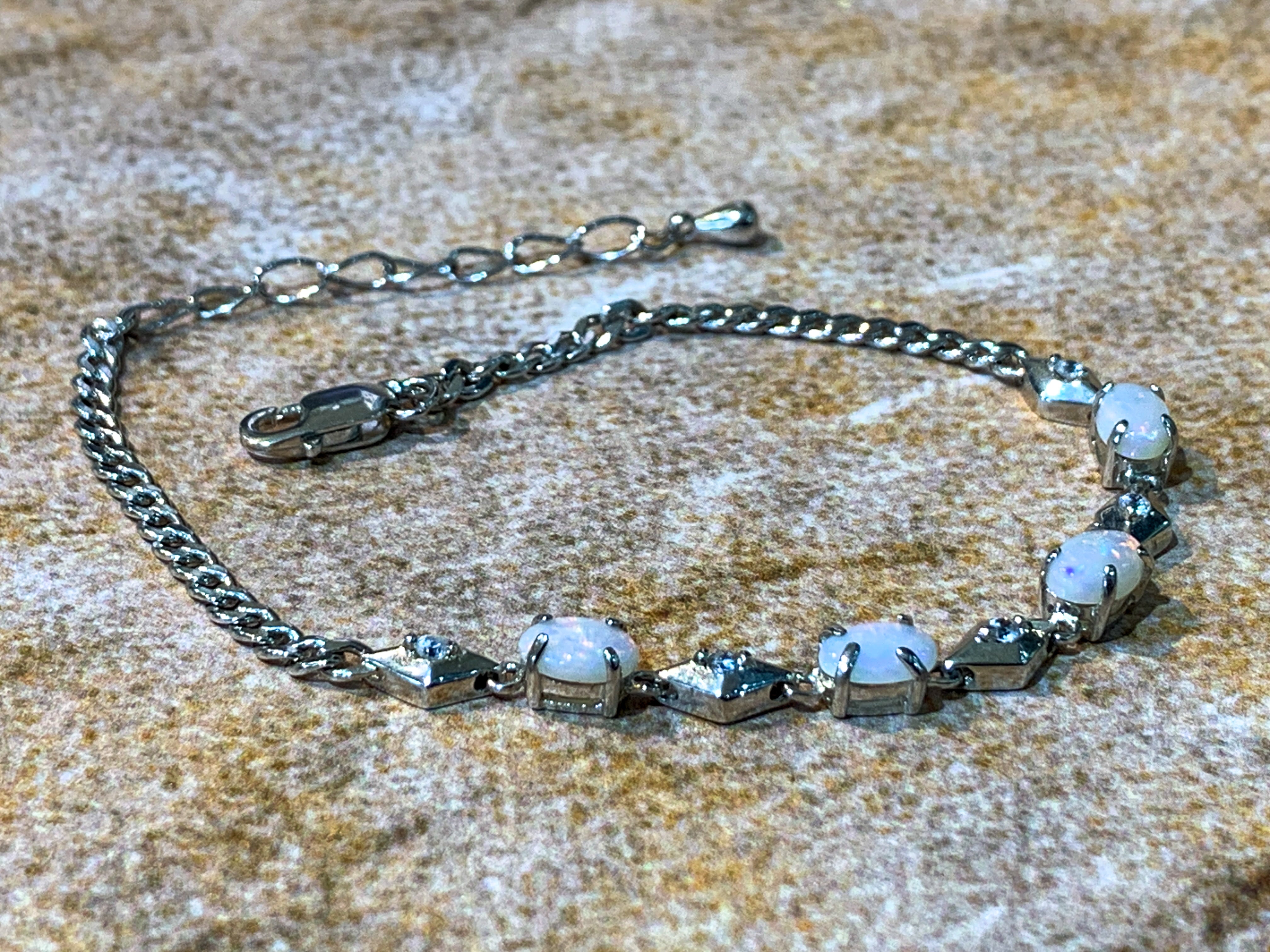 Sterling Silver 6x4mm spaced cz bracelet - Masterpiece Jewellery Opal & Gems Sydney Australia | Online Shop