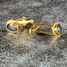 Gold Plated 9x7mm Opal triplet Cufflinks - Masterpiece Jewellery Opal & Gems Sydney Australia | Online Shop