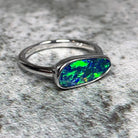 Sterling Silver Opal 14.4x6.2mm rings - Masterpiece Jewellery Opal & Gems Sydney Australia | Online Shop