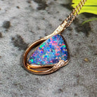 14kt Rose Gold Fire Opal 2.95ct and Diamond pendant - Masterpiece Jewellery Opal & Gems Sydney Australia | Online Shop